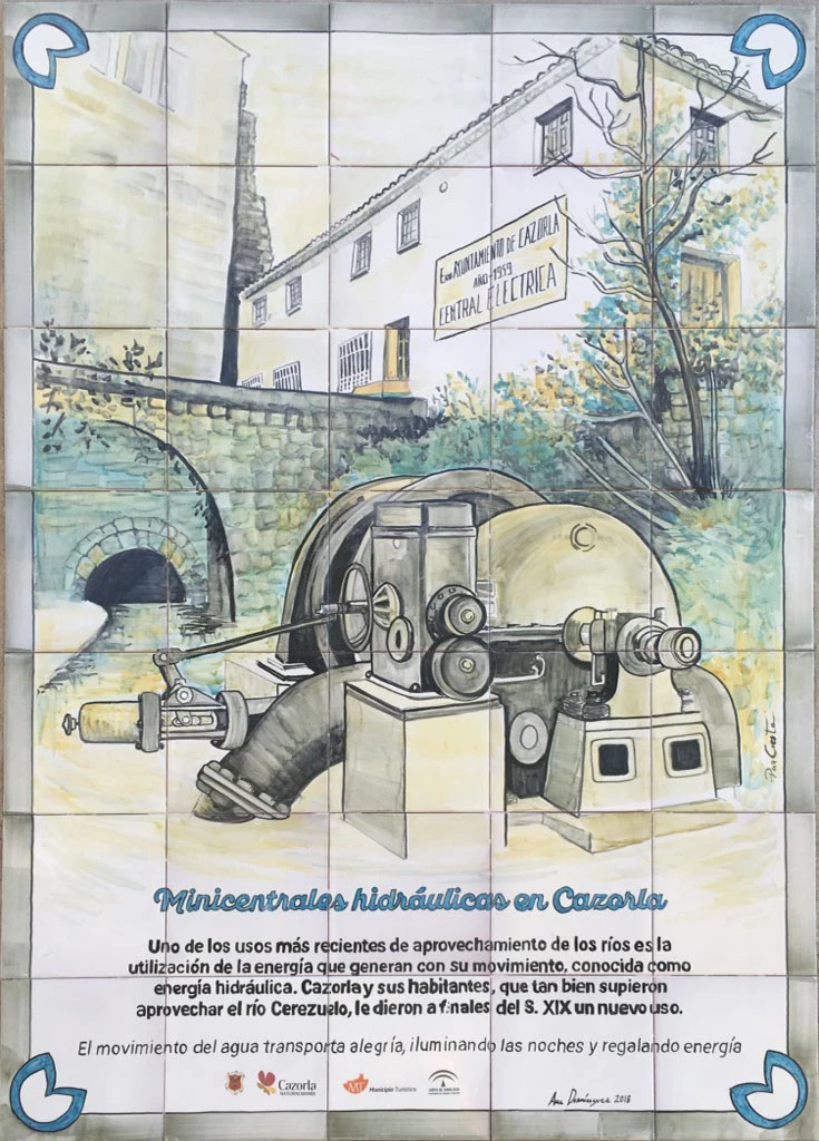Mural cerámico Minicentrales hidráulicas en Cazorla