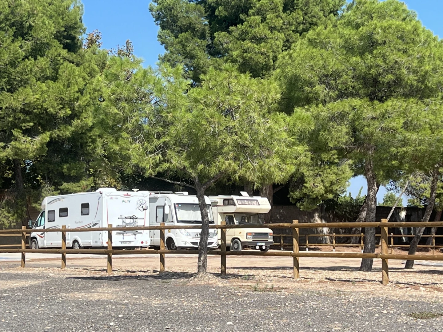 Zona de aparcamiento de autocaravanas
