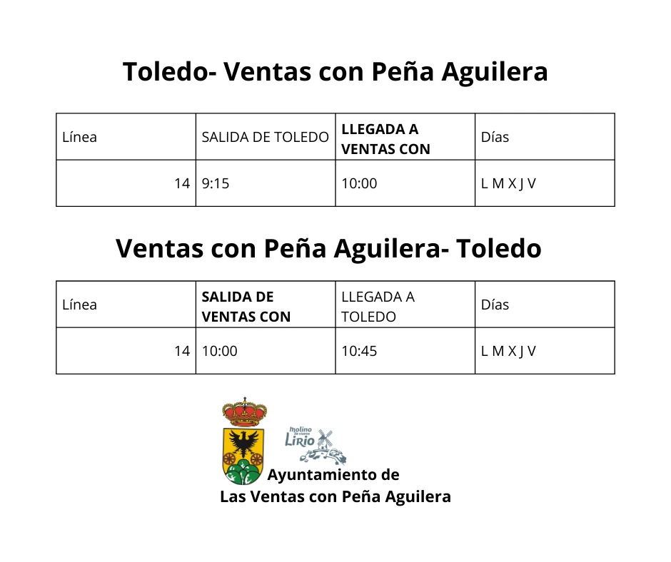 Horarios de los autobuses